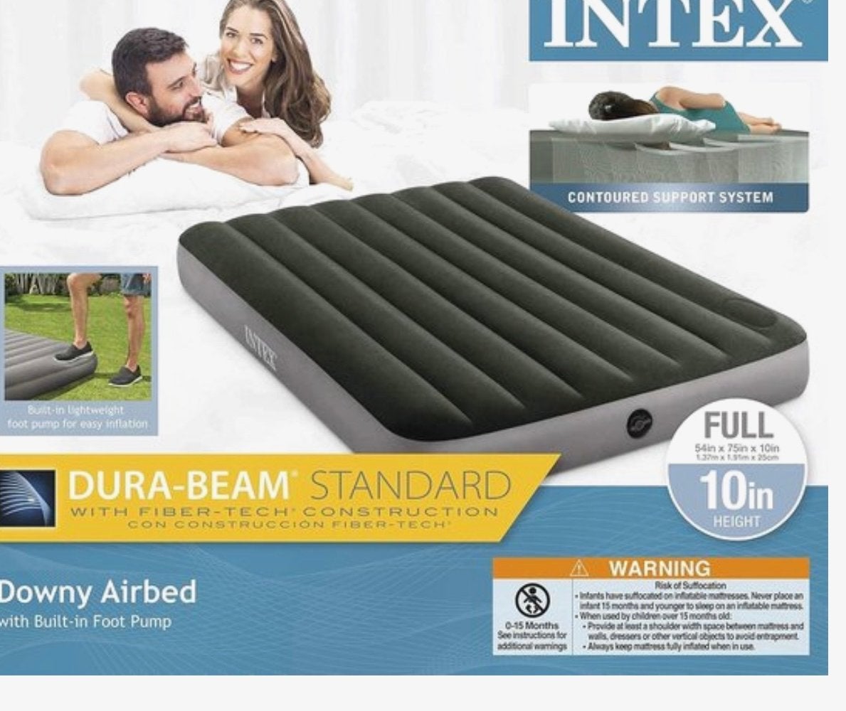 Intex Dura-Beam Standard Eenpersoons Luchtbed met Pomp, Huis en Inrichting, Slaapkamer | Matrassen en Bedbodems, Ophalen, Eenpersoons