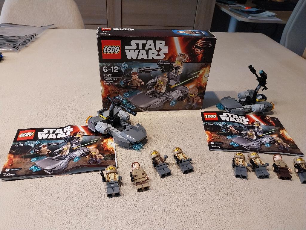 2X Lego star wars 75131 Resistance Trooper Battle Pack, Star Wars, Lego, Ophalen of Verzenden, Zo goed als nieuw