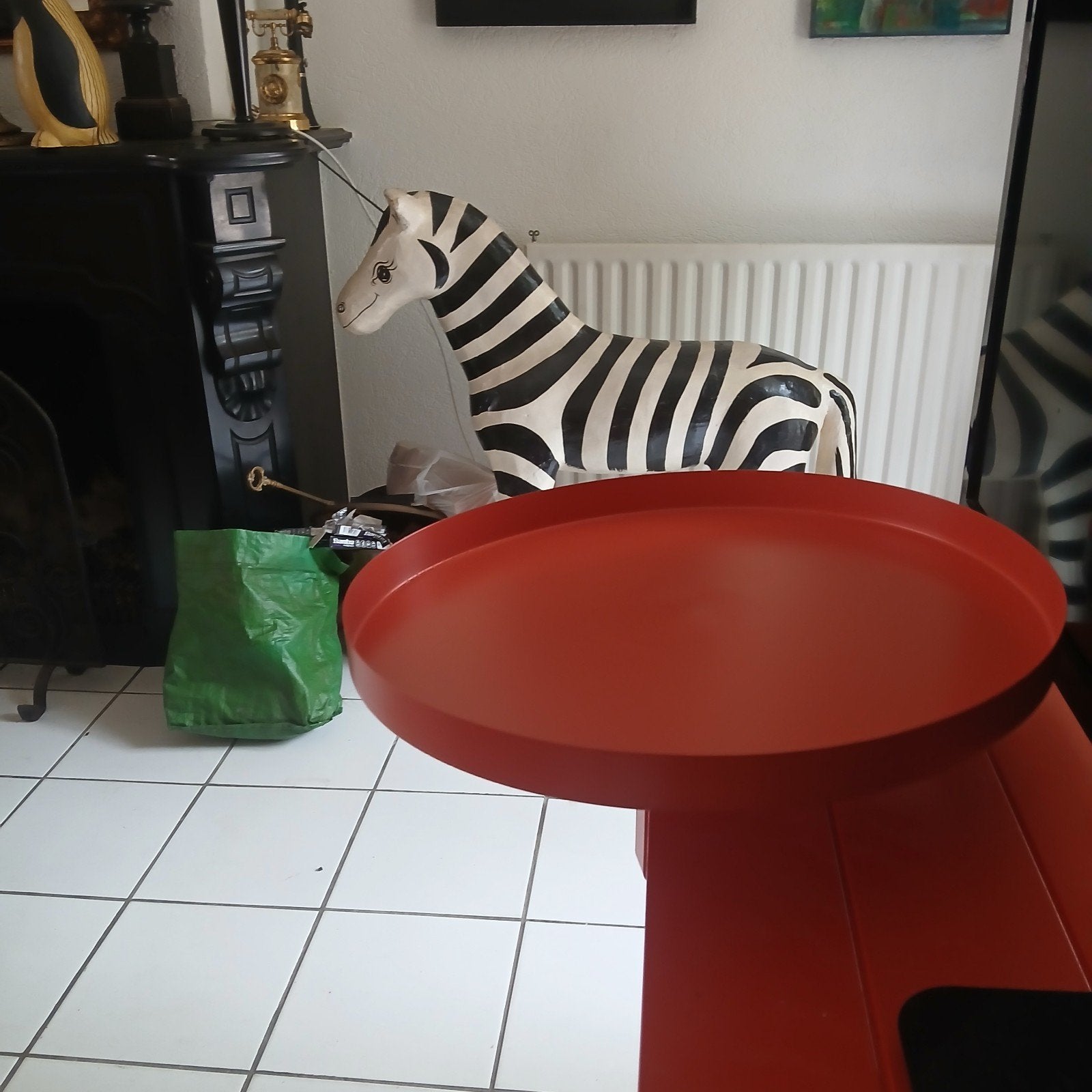 klem tafeltje plateau, Ophalen, Zo goed als nieuw, Rond, Minder dan 55 cm