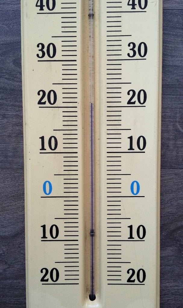 Jaar 1994 GROTE RVS Verzekeringen Reclame Gevel Thermometer, Gebruikt, Ophalen of Verzenden, Nvt., Nvt.