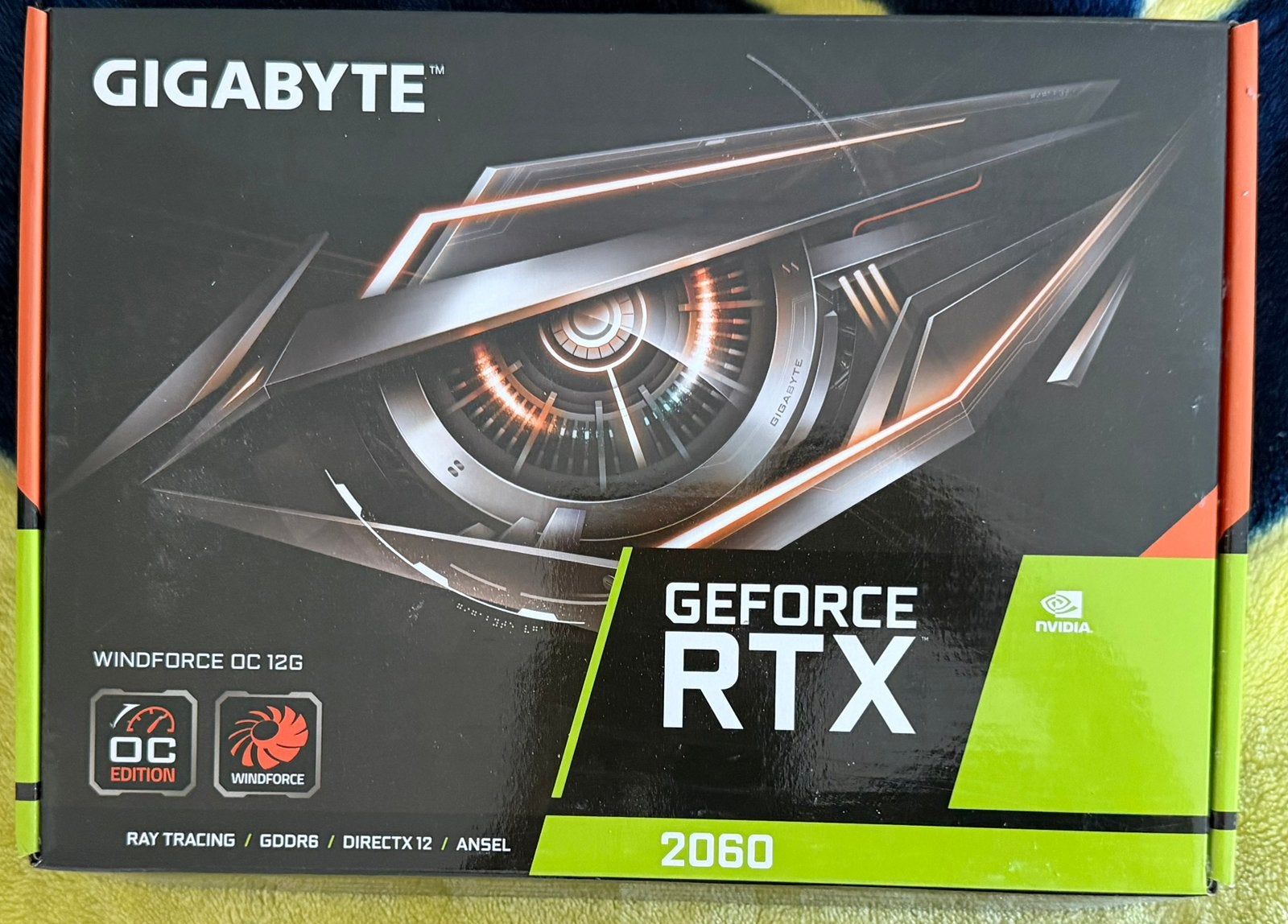 Gigabyte RTX 2060 Windforce OC 12GB GDDR6 Met doos, Computers en Software, Videokaarten, Ophalen, PCI-Express 3, Gebruikt, DisplayPort