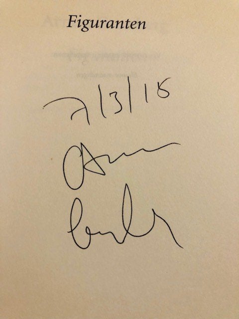 Gesigneerd, met datum, Arnon Grunberg, Figuranten, Boeken, Ophalen of Verzenden, Zo goed als nieuw, Arnon Grunberg, Nederland