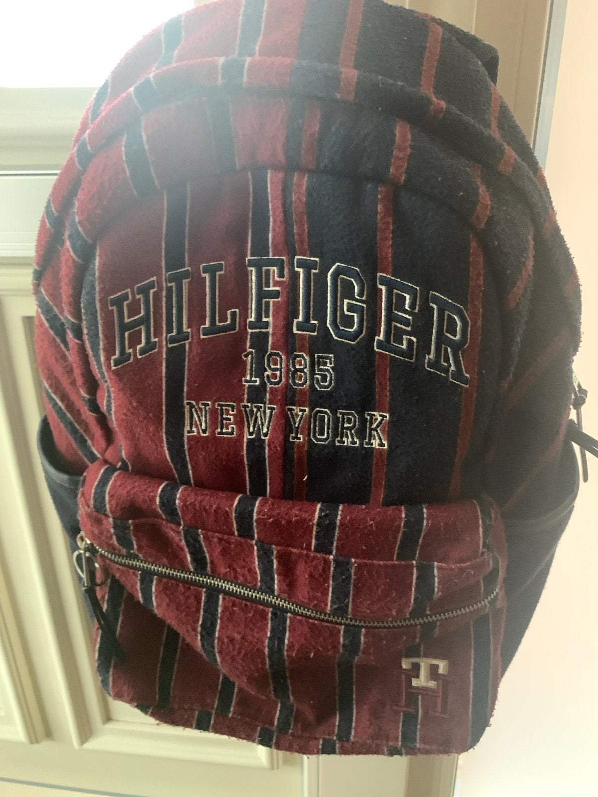 Tommy Hilfiger stoffen rugzak met laptop- en lunchvak, Sieraden, Tassen en Uiterlijk, Tassen | Rugtassen, Ophalen, Gebruikt, Overige merken