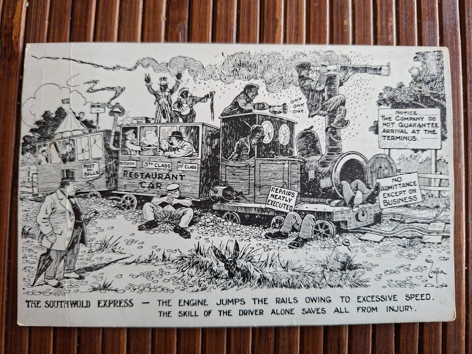 Vintage Ansichtkaart: The Southwold Express -, Ophalen of Verzenden, Voor 1920, Ongelopen