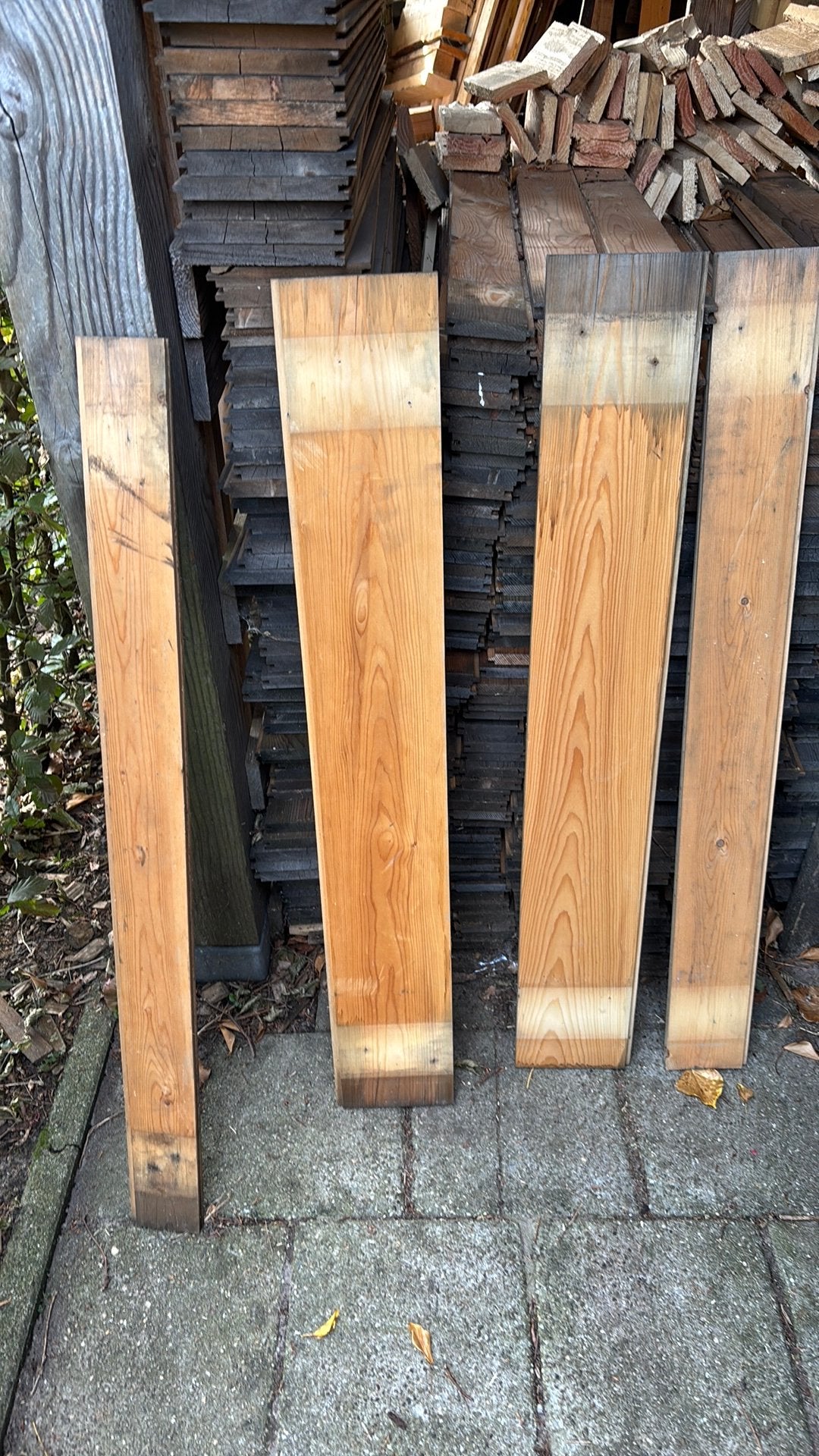 Planken, veer en groef, Tuin en Terras, Ophalen, Gebruikt, Minder dan 180 cm, Planken