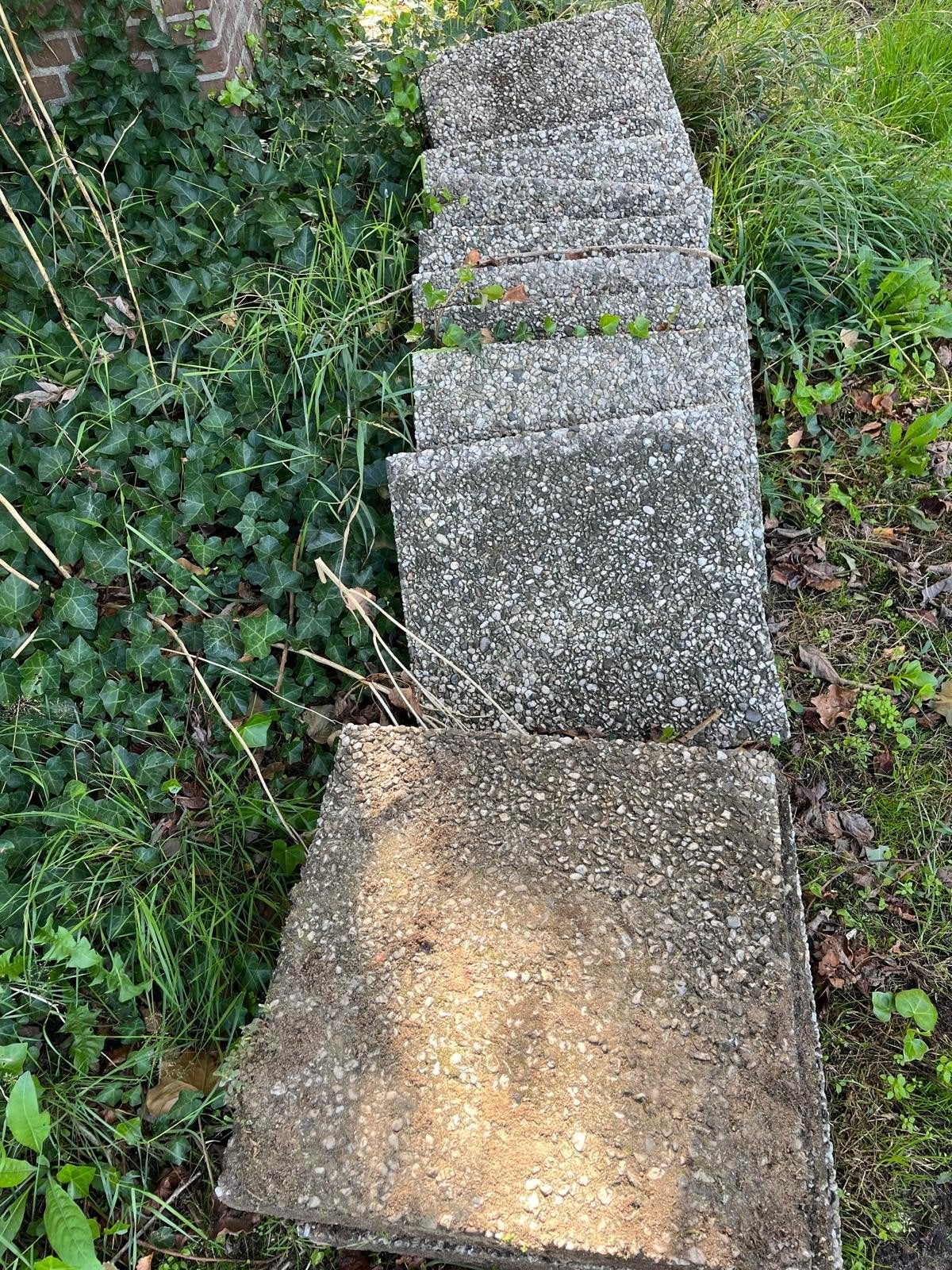 Grindtegels 50x50 - 72 stuks (18 m2), Tuin en Terras, Ophalen, Gebruikt, 10 m² of meer, Grind