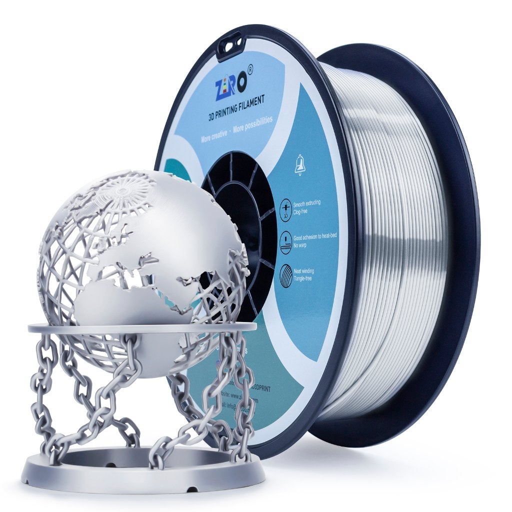 ZIRO Silky PLA Zilver (1KG), Computers en Software, 3D-printerbenodigheden, Ophalen of Verzenden, Nieuw, Filamentrollen