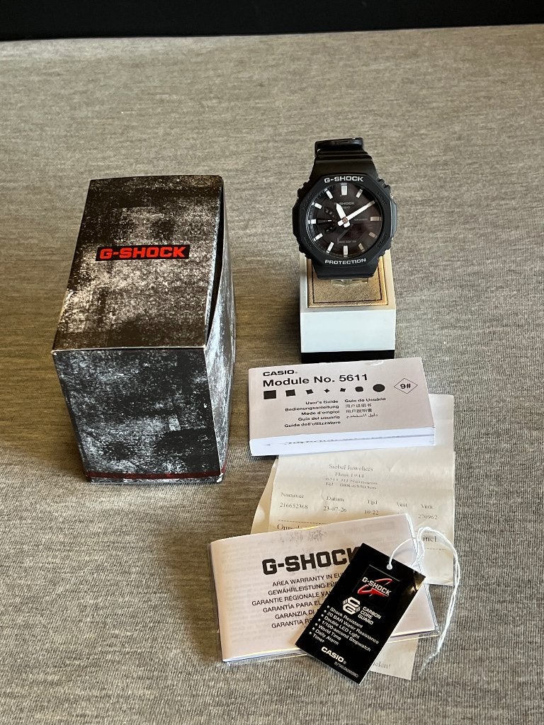 Casio G-Shock 5611 GA-2100 Zwart, Casio, Kunststof, Polshorloge, Kunststof