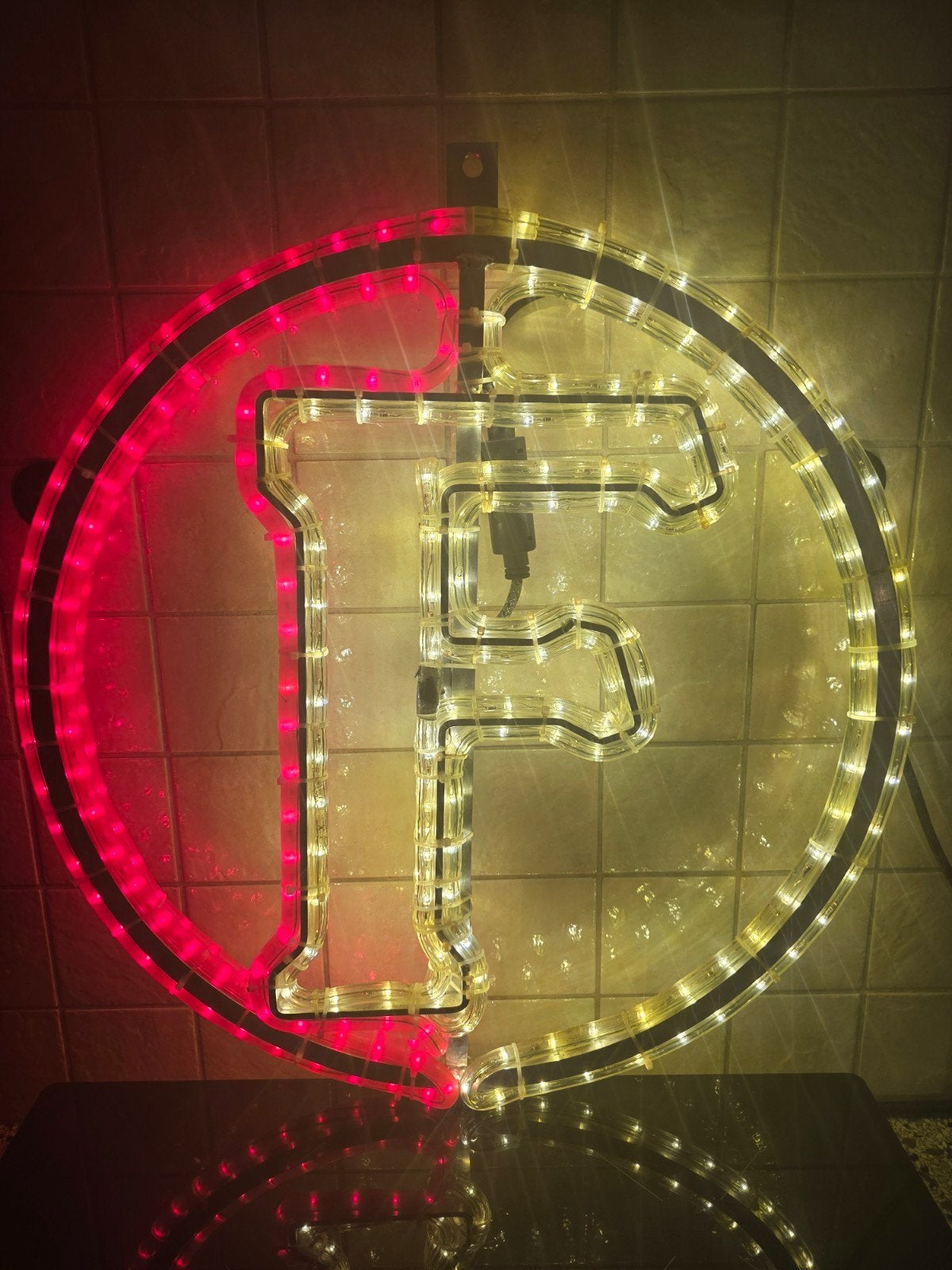 FEYENOORD LED Lichtdecoratie, Ophalen of Verzenden, Zo goed als nieuw, Modern, Decoratief, Lichtgevend