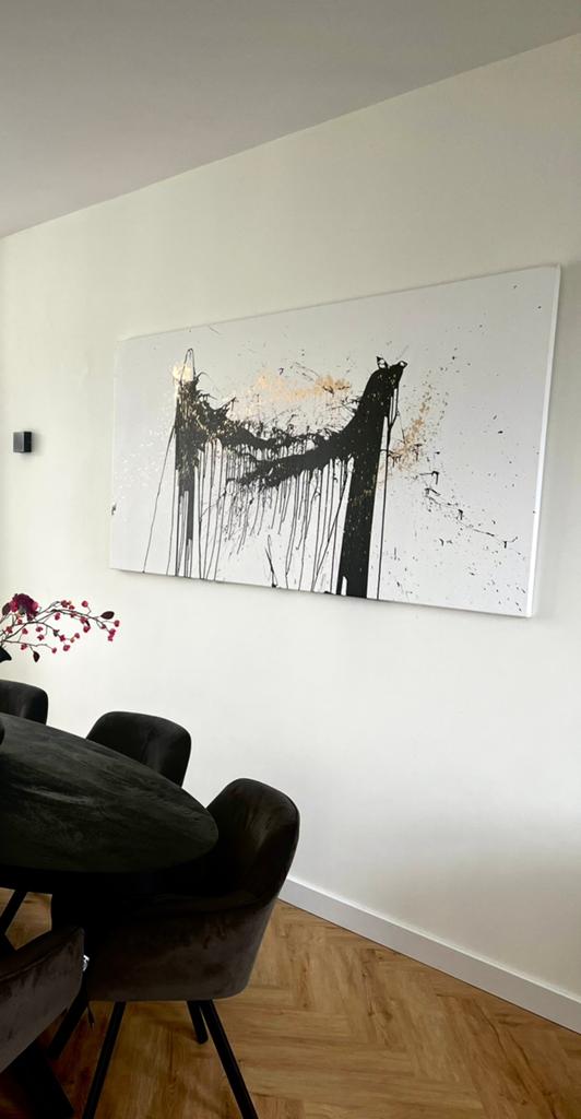 Schilderij groot - 100x200 - moet weg ivm verhuizing, Antiek en Kunst, Kunst | Schilderijen | Abstract, Ophalen