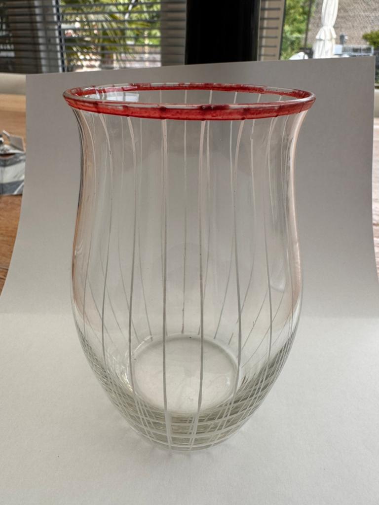 Mooi glasvaasje leerdam? Giddink?, Antiek en Kunst, Ophalen of Verzenden