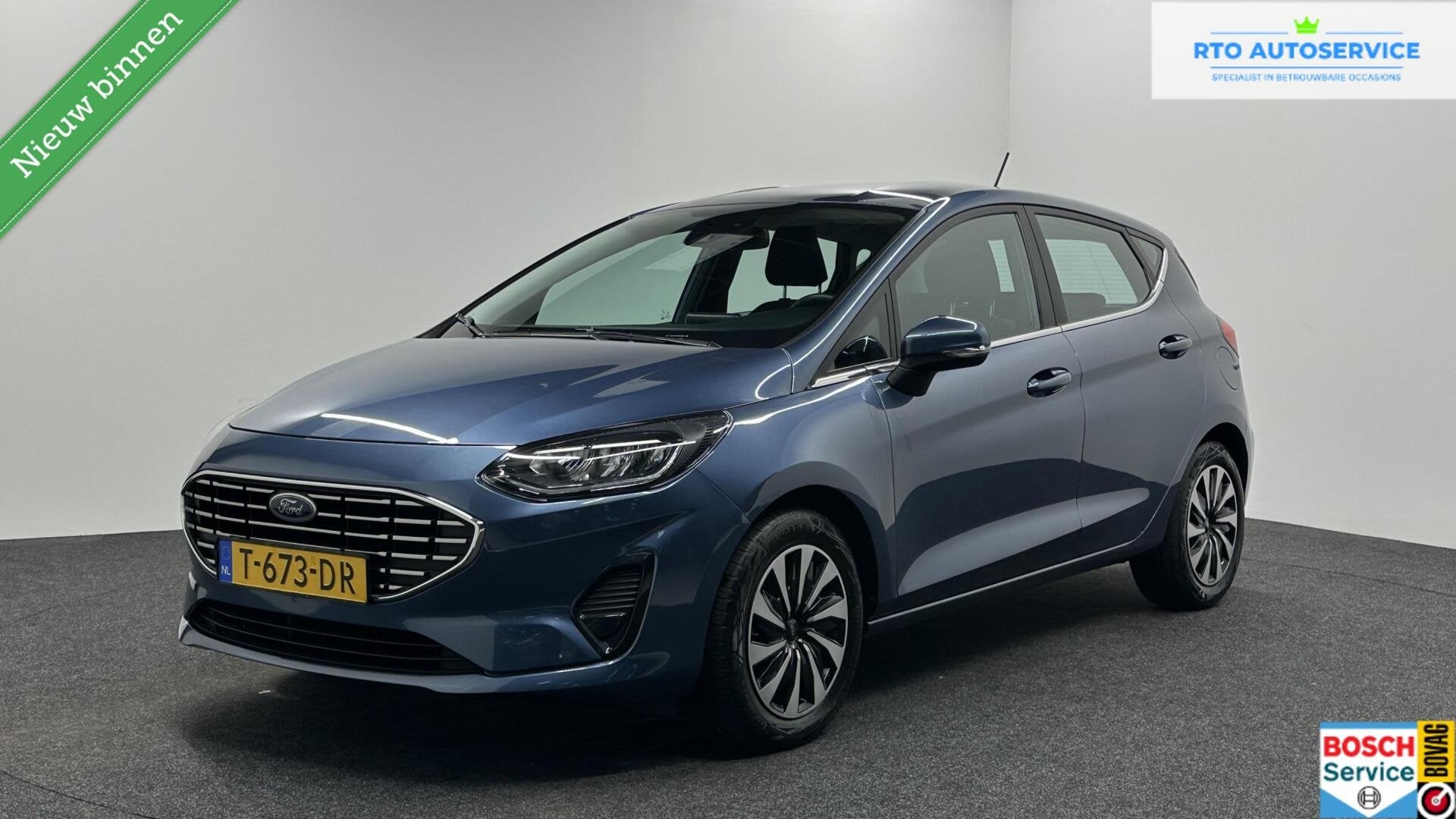 Ford Fiesta 1.0 EcoBoost Hybrid Titanium NAVI CRUISE CARPLAY, Voorwielaandrijving, Gebruikt, Blauw, 49 €/maand