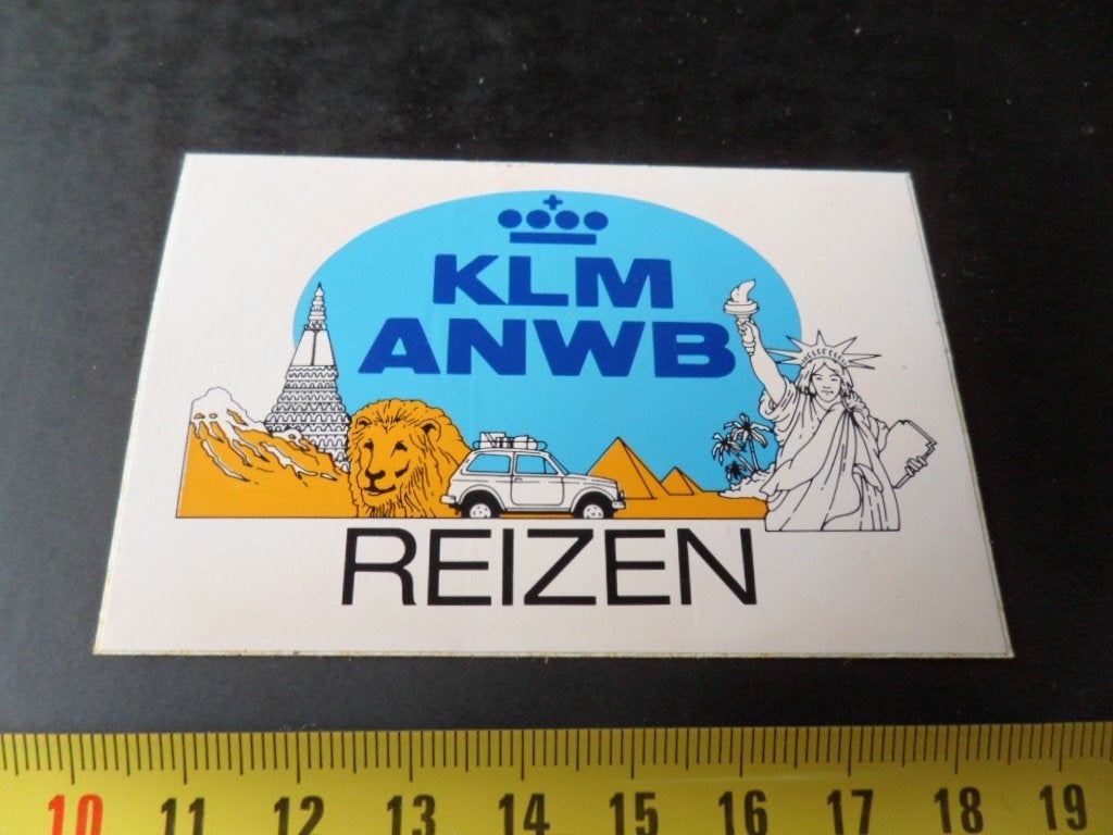 sticker KLM ANWB Reizen *, Ophalen, Zo goed als nieuw