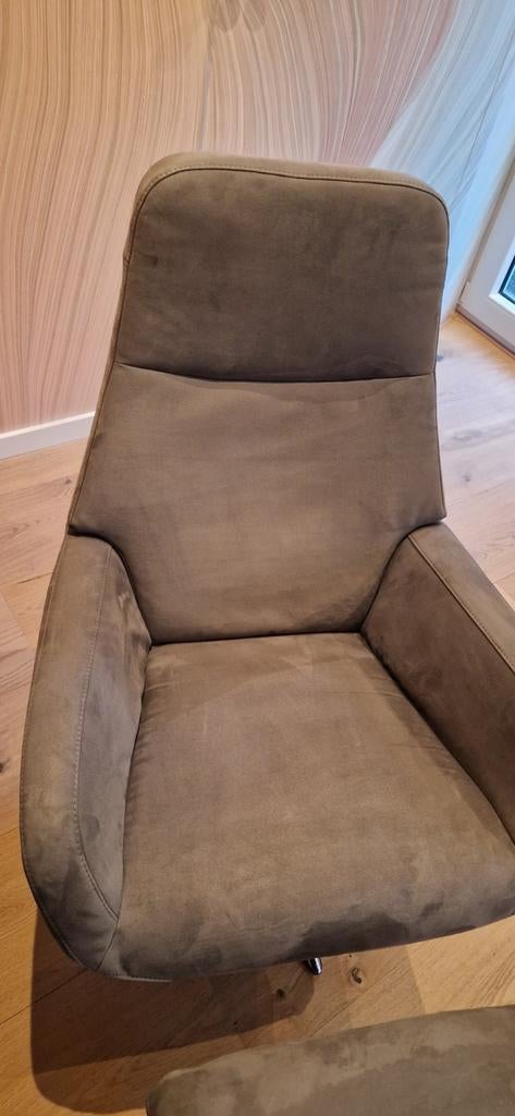 Montel moderne design fauteuil met voetenbank, Ophalen, Gebruikt, Modern, Comfort, Design, Stof