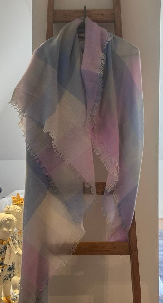 Repeat sjaal van wol en kasjmier, pastelkleuren, Verzenden, Nieuw, Maat 34 (XS) of kleiner, Sjaal