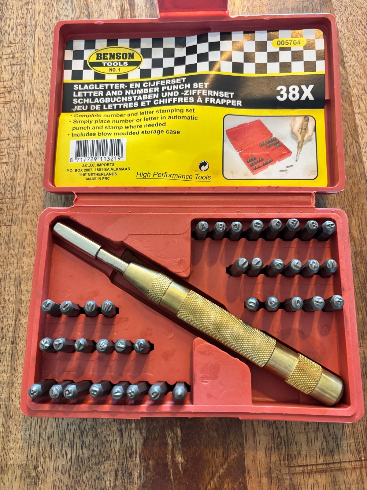 Benson Tools Slagletter- en Cijferset 38X, Ophalen of Verzenden, Nieuw, Overige typen, Overige merken