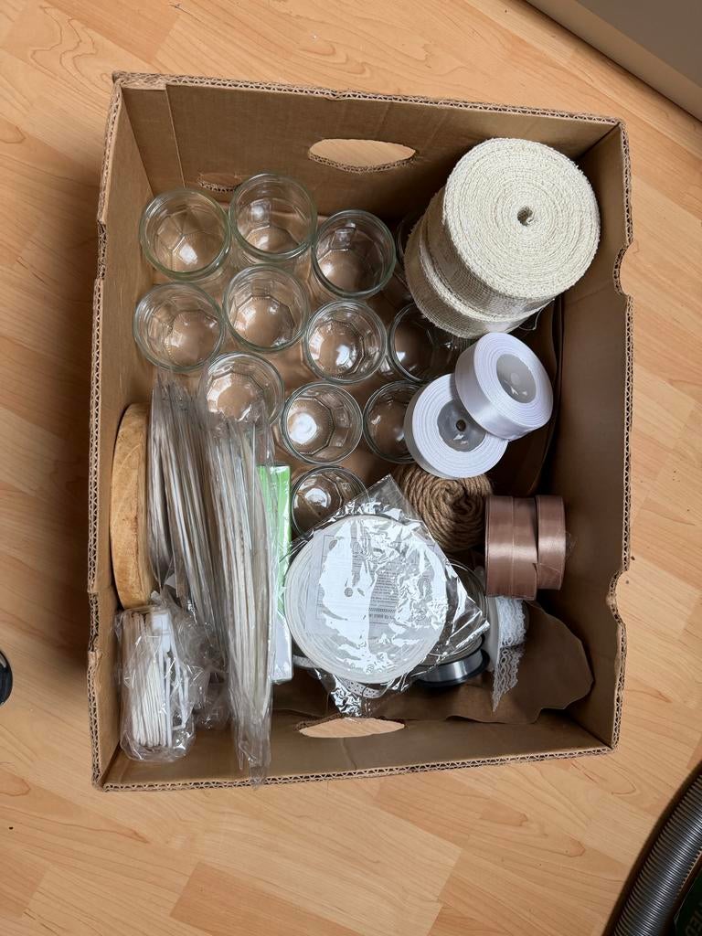 Complete bruiloft decoratie set - rustiek / boho stijl, Ophalen of Verzenden, Zo goed als nieuw, Versiering, Geboorte of Huwelijk