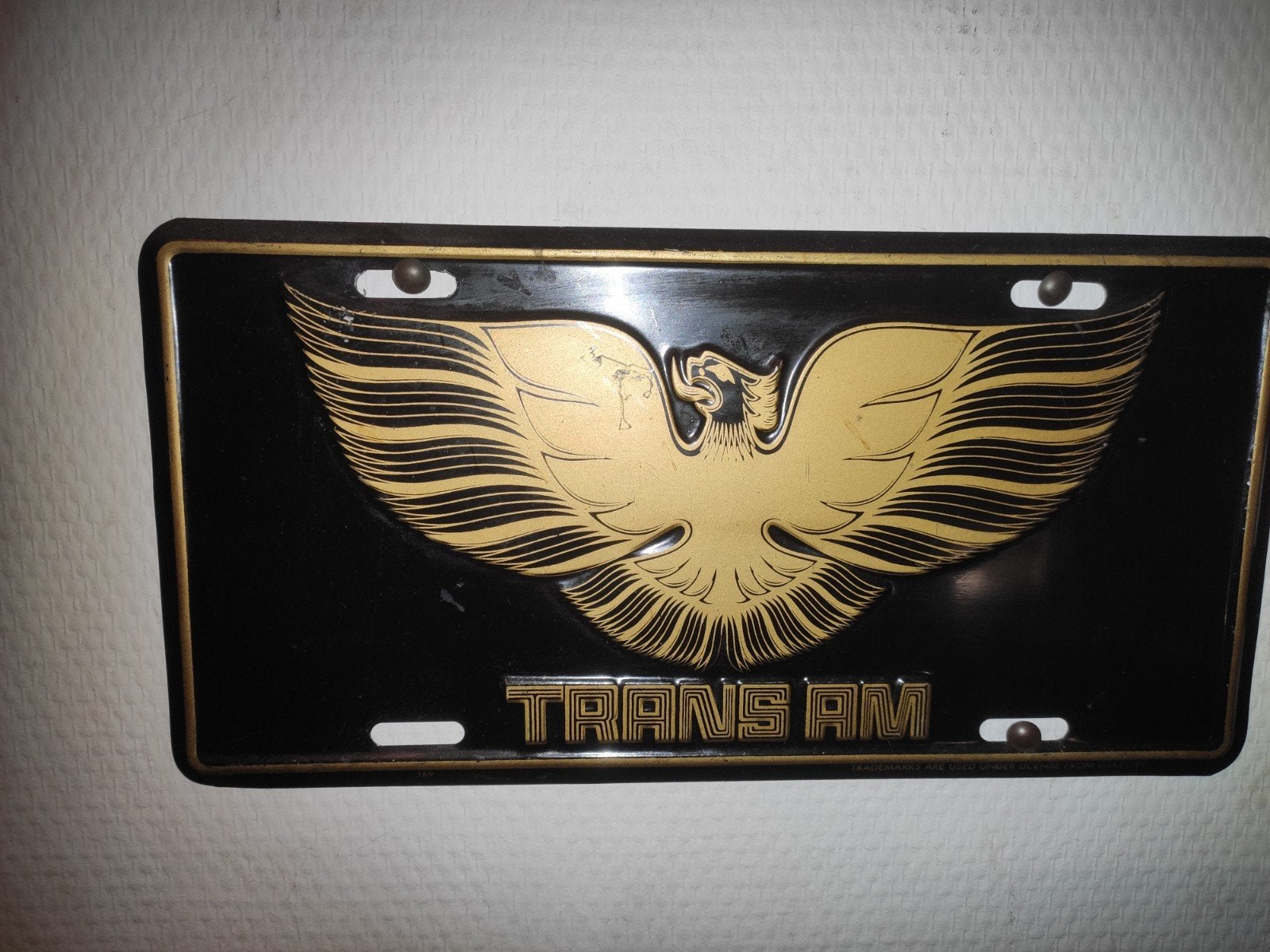 Vintage Trans Am nummerplaat met adelaar logo, Ophalen of Verzenden, Gebruikt