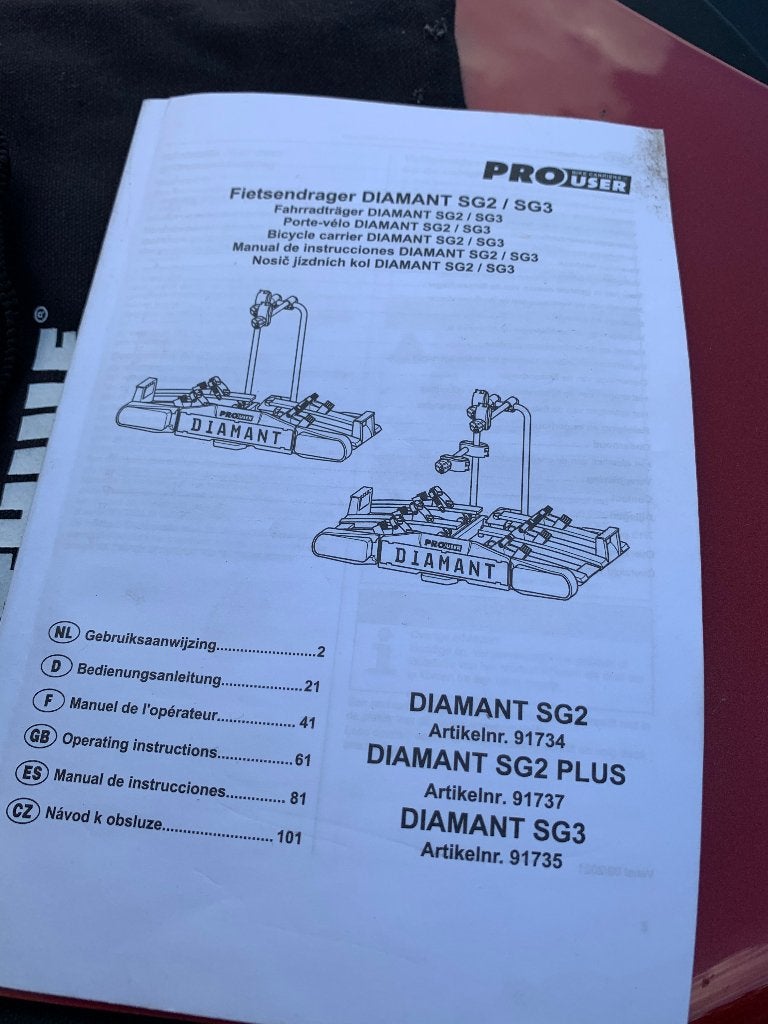PRO user e.bike fietsdrager, Auto diversen, Fietsendragers, Ophalen, Zo goed als nieuw, 2 fietsen, Trekhaakdrager