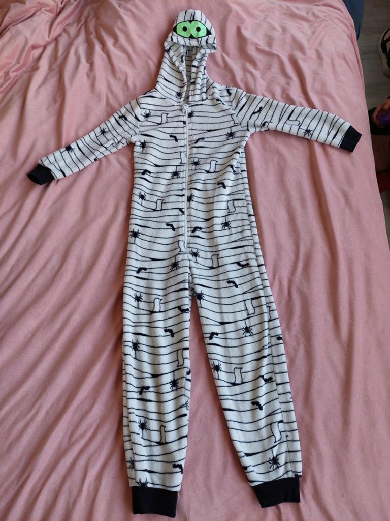 Mummie Onesie Halloween Pyjama Maat 134/140, Ophalen of Verzenden, Zo goed als nieuw, 134 t/m 140, Jongen of Meisje