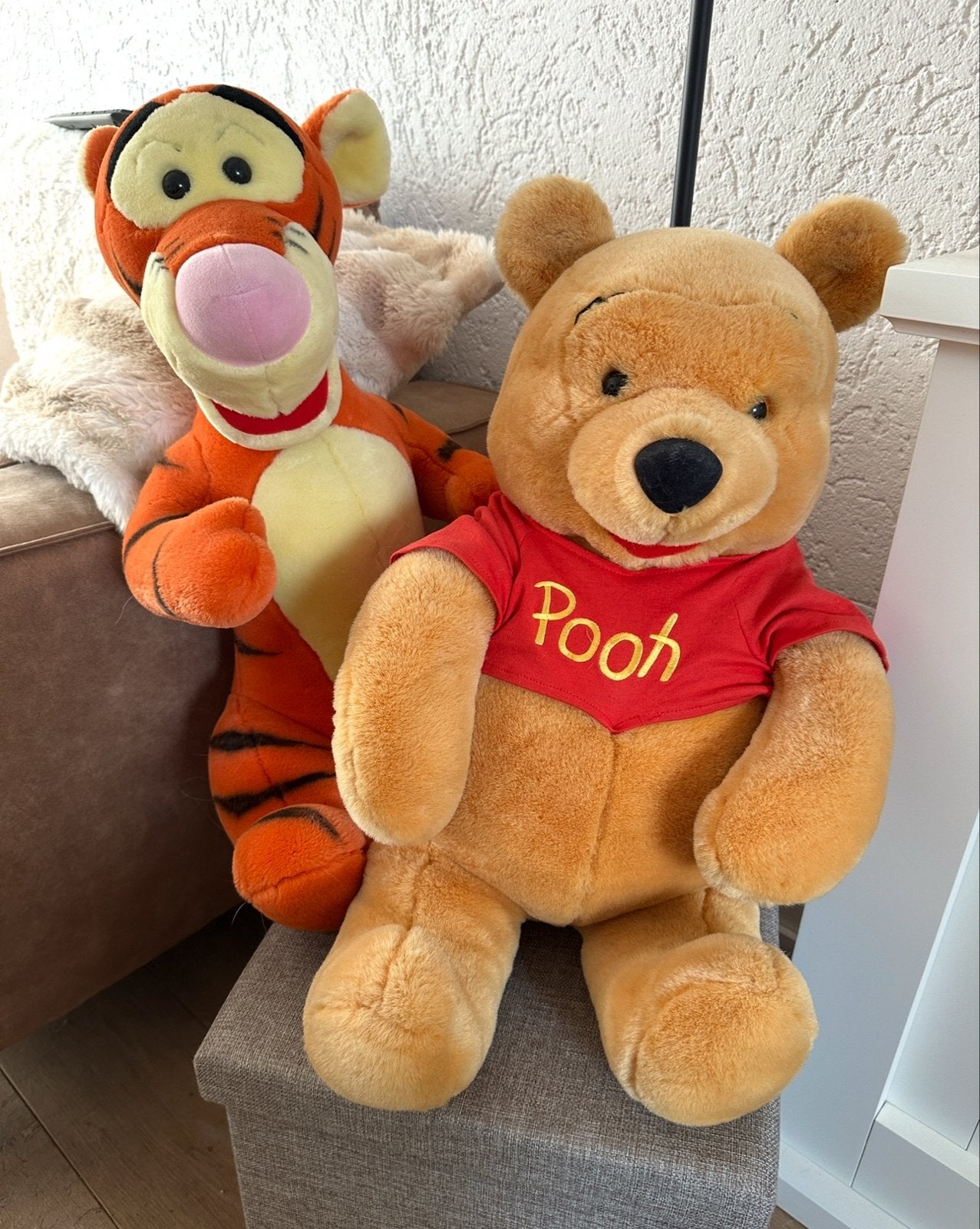 Grote Disney knuffels: Winnie de Poeh en Tijgertje (50-60cm), Ophalen, Winnie de Poeh of vrienden, Zo goed als nieuw, Knuffel