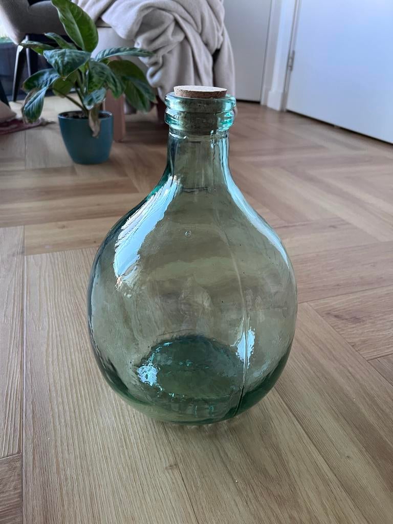 Glazen terrarium/pot/vaas met kurken dop, Ophalen, Nieuw, Glas, Minder dan 50 cm