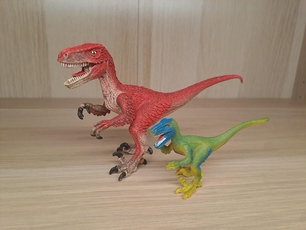 Schleich Velociraptors, Verzamelen, Ophalen of Verzenden, Zo goed als nieuw, Reptiel of Amfibie, Beeldje of Figuurtje