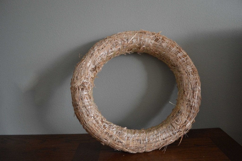 Strokrans kerstkrans DIY deurkrans, Ophalen of Verzenden, Nieuw