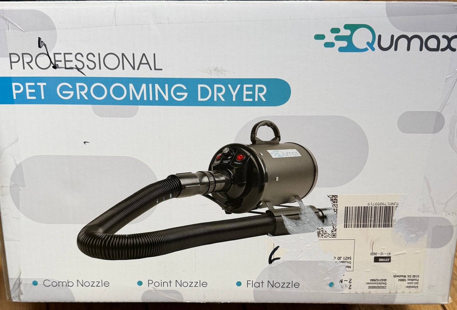 Qumax Professional Pet Grooming Dryer - honden droger, Ophalen of Verzenden, Zo goed als nieuw