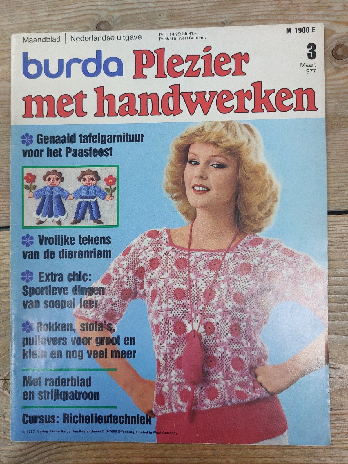 Burda "Plezier met handwerken" 1977, Verzenden, Gebruikt, Breien of Haken, Patroon of Boek