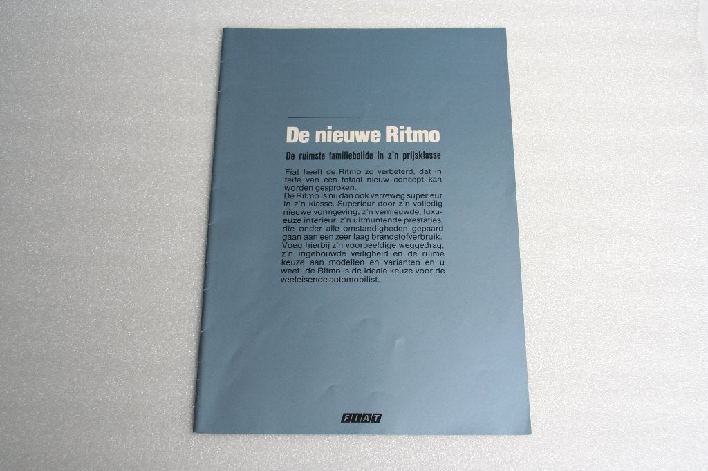 Folder Fiat Ritmo (12-1982) (65), Ophalen of Verzenden, Nieuw, Overige merken