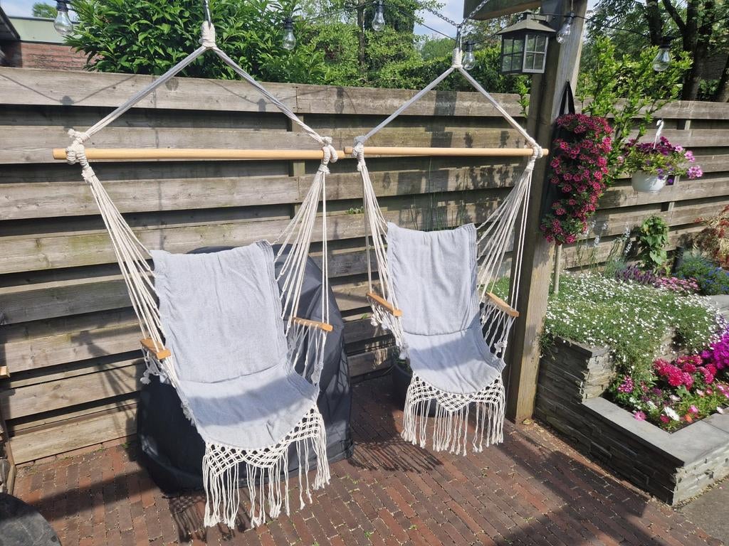 Set van 2 leuke hangstoelen, Ophalen, Gebruikt, Eenpersoons, Buiten