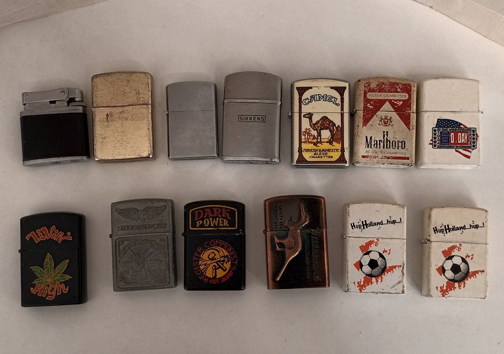 Lot van 13 Vintage jaren 70 80 aanstekers diverse, Ophalen of Verzenden, Gebruikt, Sigarenbandjes