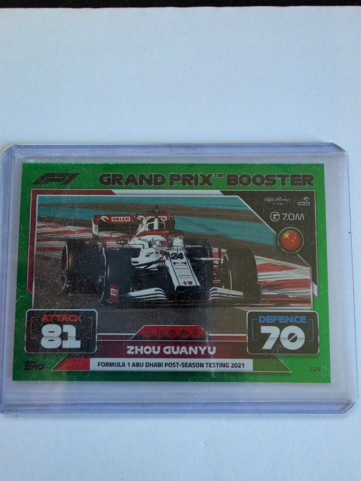 Topps F1 Grand Prix Booster Kaart Zhou Guanyu number 442/500, Ophalen of Verzenden, Zo goed als nieuw, Formule 1