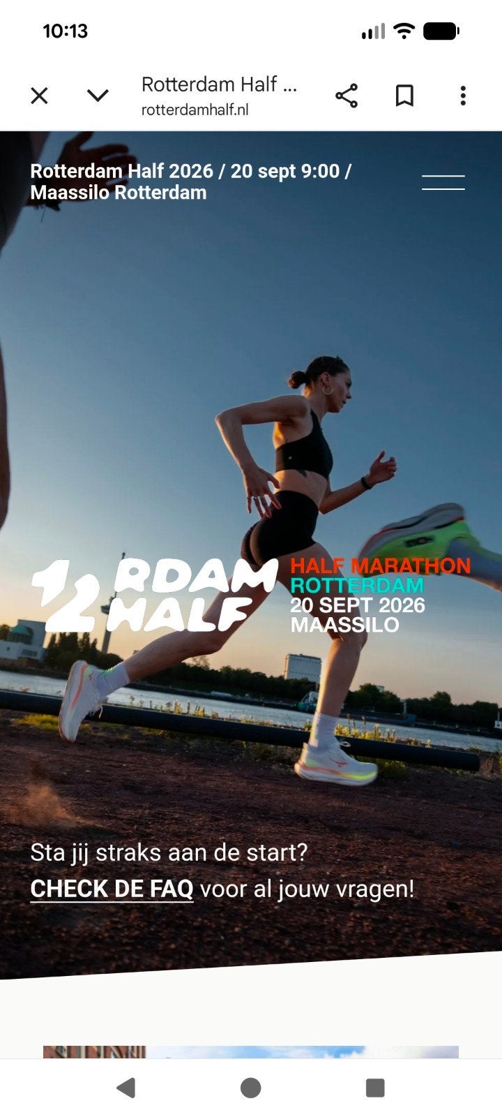 startbewijs voor halve marathon Rotterdam, Eén persoon