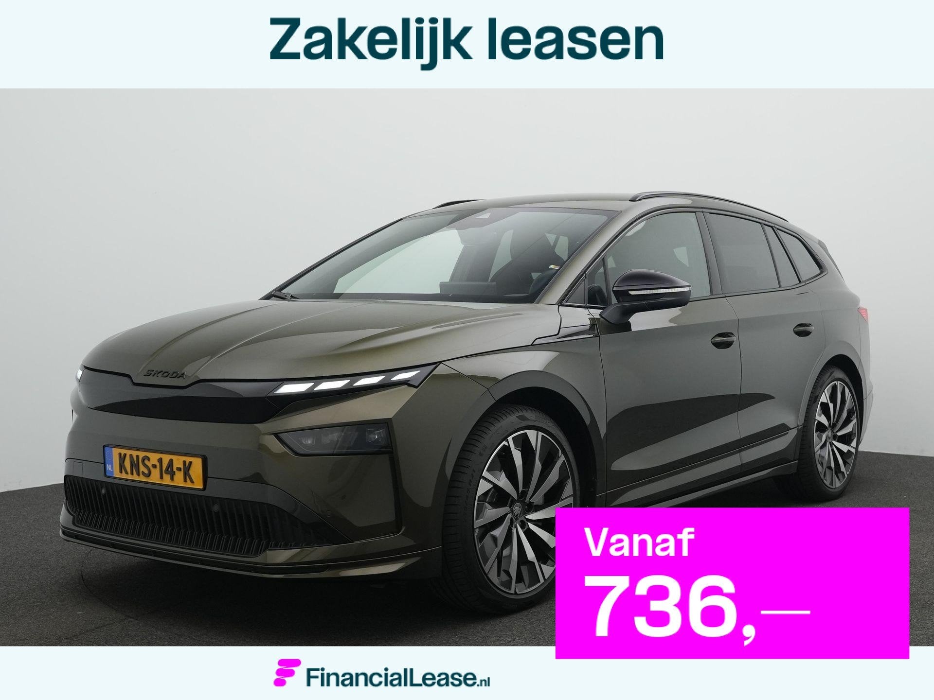 Skoda Enyaq 85 Sportline 286pk | Trekhaak | Leder/alcantara, Automaat, Achterwielaandrijving, 510 min, Zwart