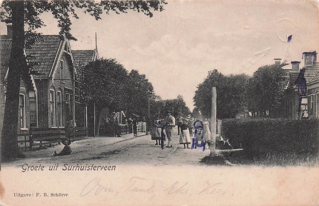 703-328-015 Groete uit Surhuisterveen, Verzenden, Voor 1920, Friesland