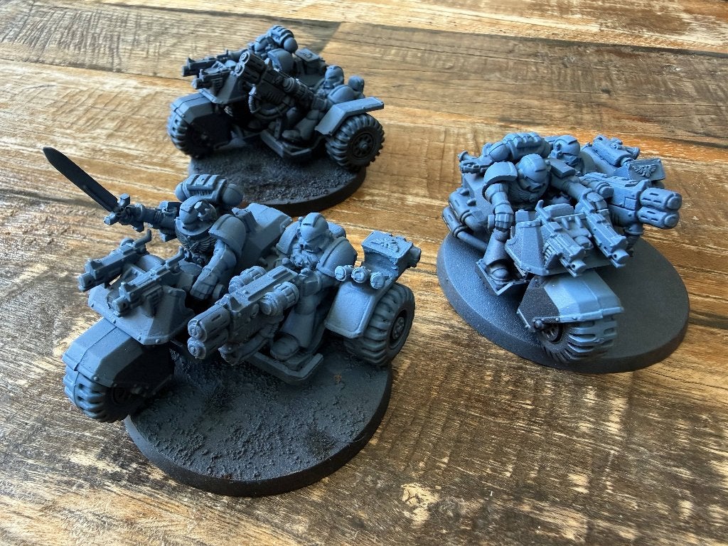 3x Space Marine Attack Bike Squadron - Multi-melta Primed, Ophalen of Verzenden, Nieuw, Warhammer