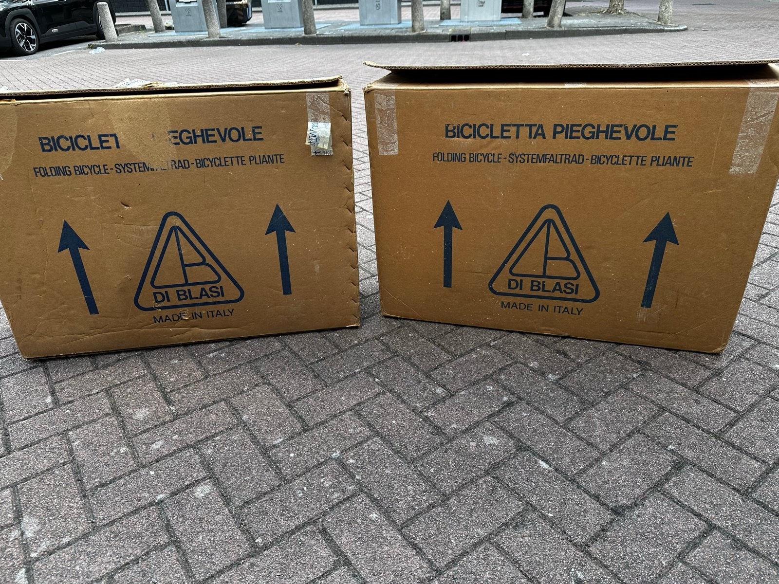 Di Blasi opvouwbare fiets - Rood en Blauw beschikbaar, Fietsen en Brommers, Fietsen | Vouwfietsen, Gebruikt, Heren, 16 tot 18 inch