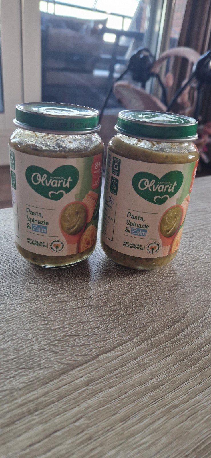 Olvarit babyvoeding: Pasta, Spinazie & Zalm (2 potjes), Ophalen of Verzenden, Nieuw
