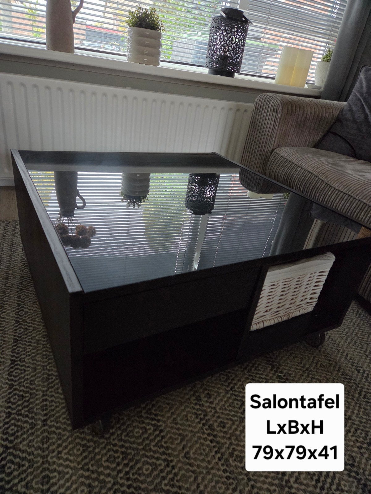Salontafel, Ophalen, Gebruikt, 50 tot 100 cm, Vierkant