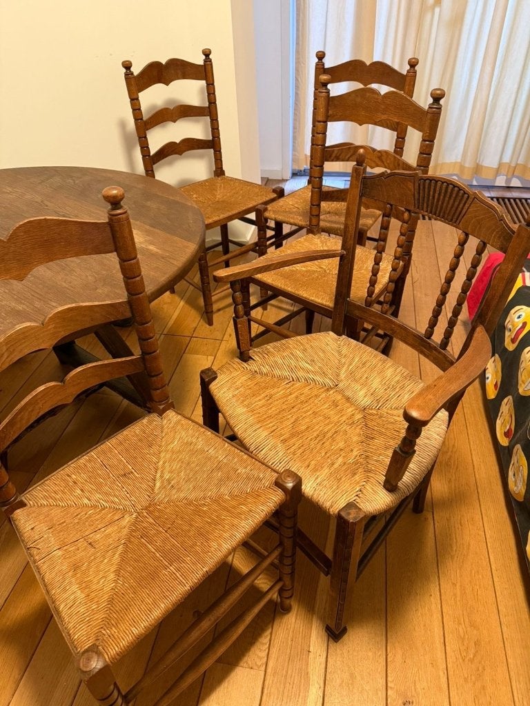 stoelen, Huis en Inrichting, Ophalen, Gebruikt, Bruin, Vijf, Zes of meer stoelen
