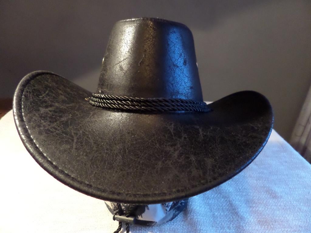 Cowboy hoed zwart – western style – festival / country 🤠, Ophalen of Verzenden, Nieuw, 58 cm (L, 7¼ inch) of meer, Hoed