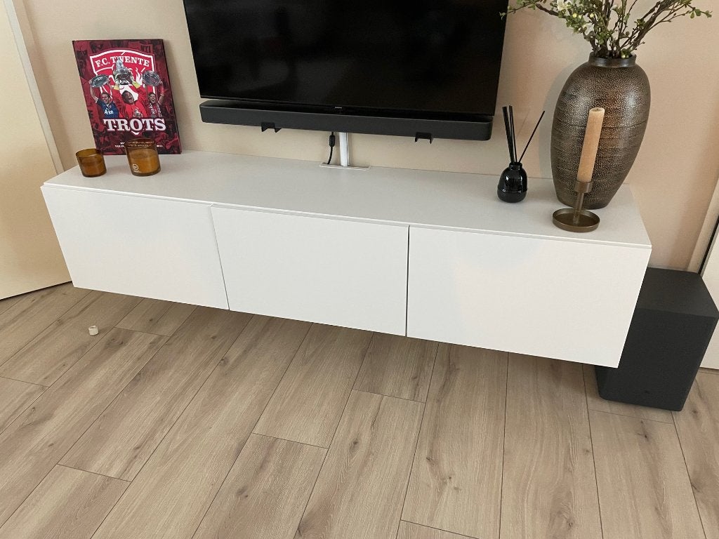 TV-meubel wit 180 cm – TV-kast / Dressoir / Opbergkast, Huis en Inrichting, Ophalen, Overige materialen, Gebruikt, 150 tot 200 cm
