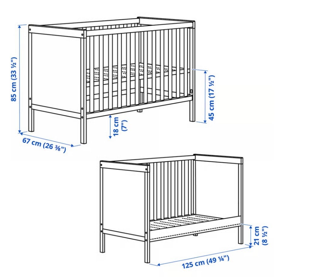 Meegroei Ledikant Ikea Sundvik met matras, Ophalen, Gebruikt, Ledikant