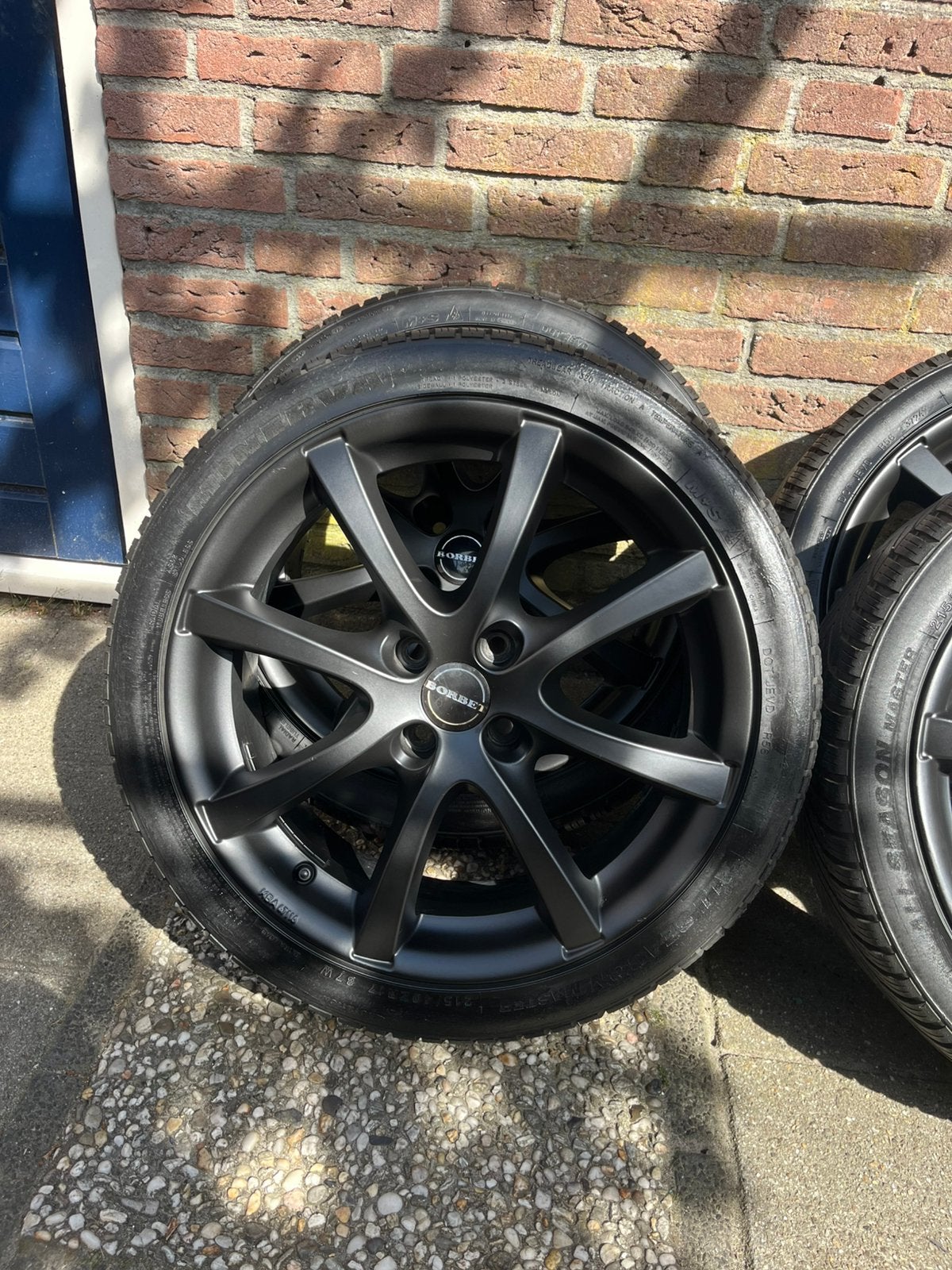 17 inch velgen met All season banden 215/40/17 inch 4x100, Auto-onderdelen, Banden en Velgen, Ophalen, 215 mm, Banden en Velgen
