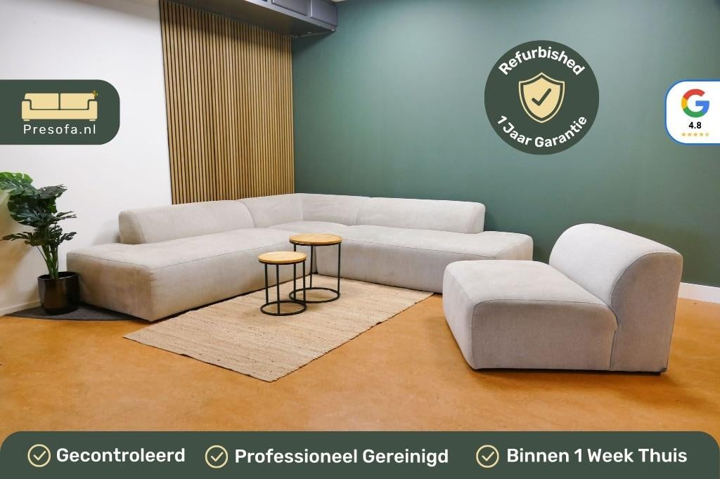 Beige Hoekbank Modulair 4x6 Sofa [Refurbished], 250 tot 300 cm, -, -, Hoekbank