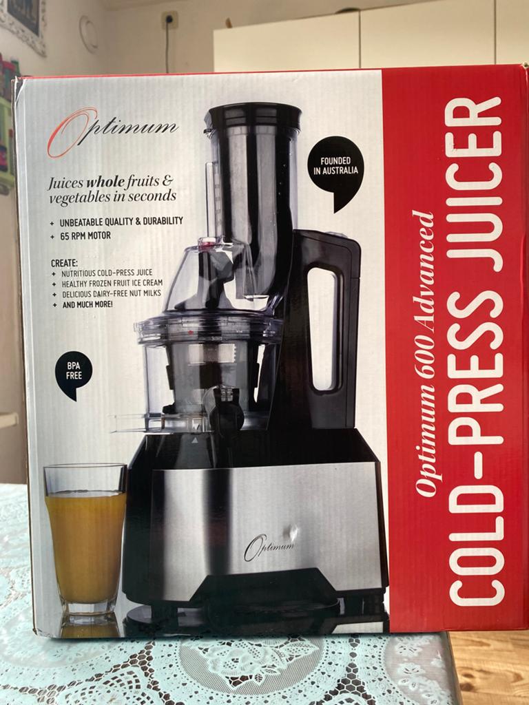 Optimum koudpers juicer, Ophalen, Gebruikt, Elektrisch
