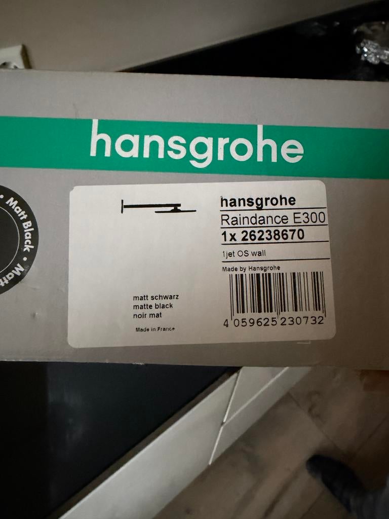 Hansgrohe Raindance E300 Douchekop Zwart Nieuw, Ophalen, Nieuw