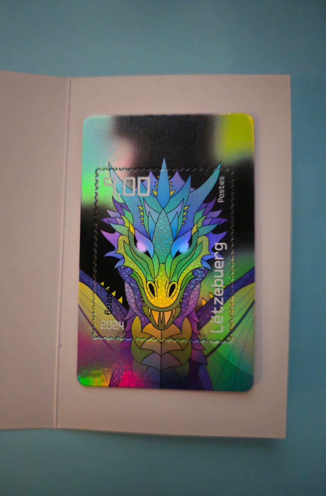 Crypto Stamp Luxemburg 2024 DRAAK – GEEL (Ongeclaimd / 6,7%), Ophalen of Verzenden, Overige landen, Postfris